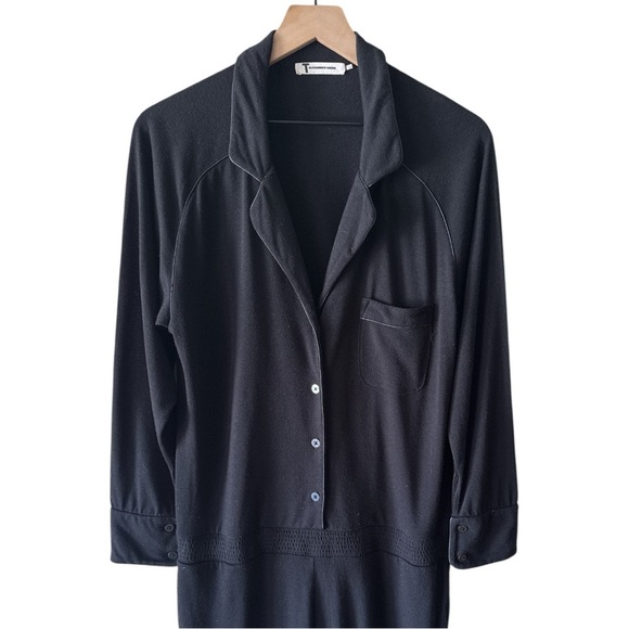 Alexander Wang Long Sleeve Button Front Jumpsuit - Black - Women's Size Large - Picture 3 of 10